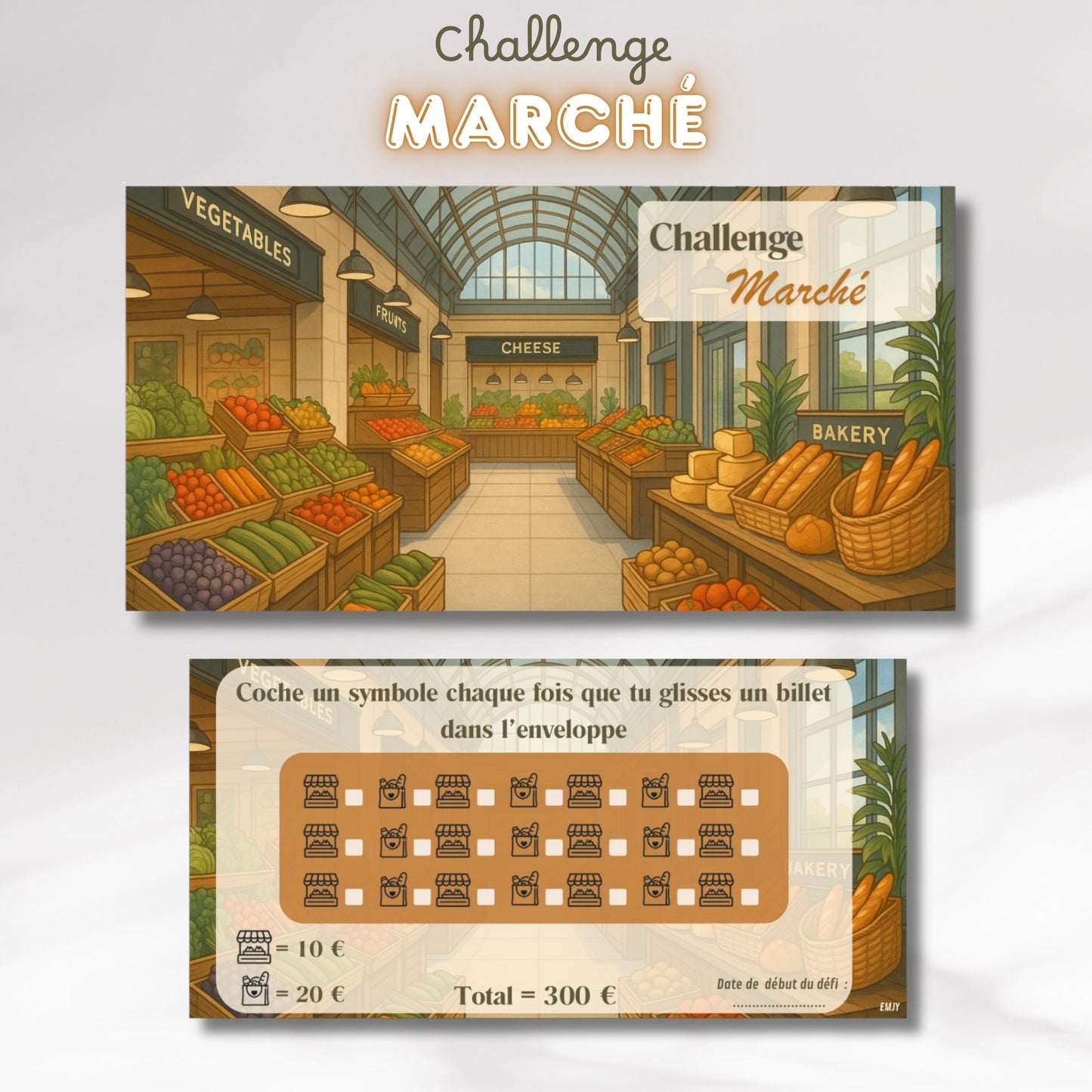 Challenge Marché - Tracker et page titre ou enveloppe a scratch