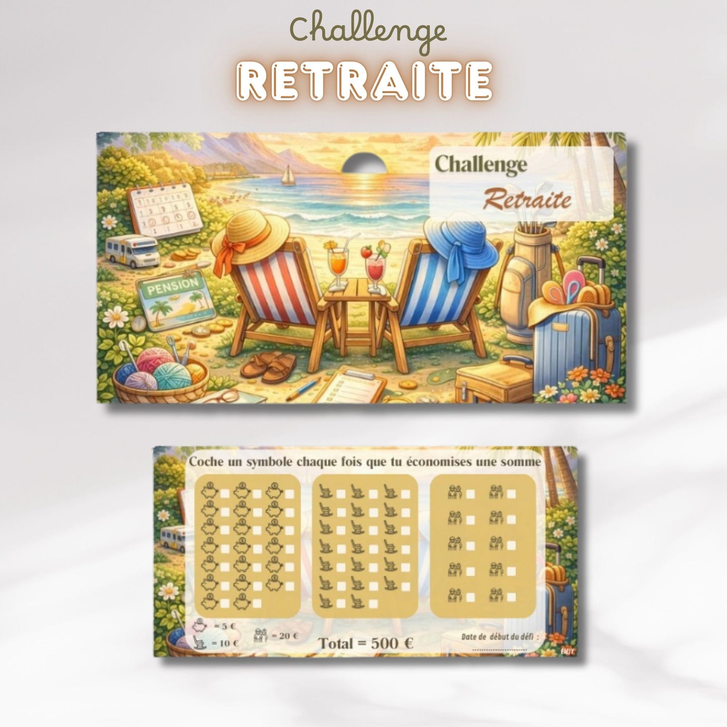 Challenge Retraite - Tracker et page titre ou enveloppe a scratch