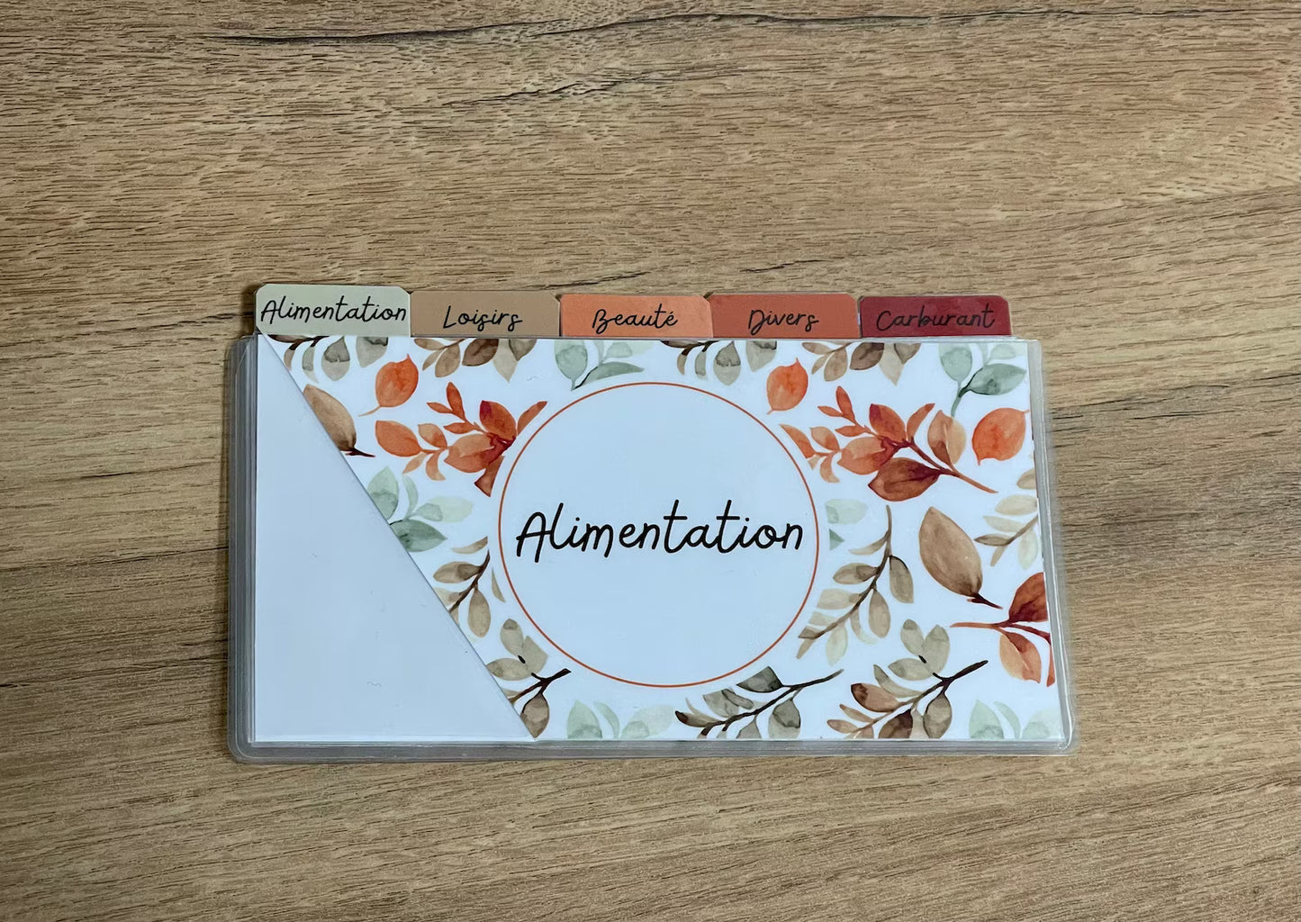 Enveloppes budget pour portefeuille à onglet personnalisées Plastifiées