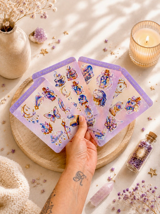 Planche de stickers étoiles "Poussière d’étoiles" – Vinyle pour planner