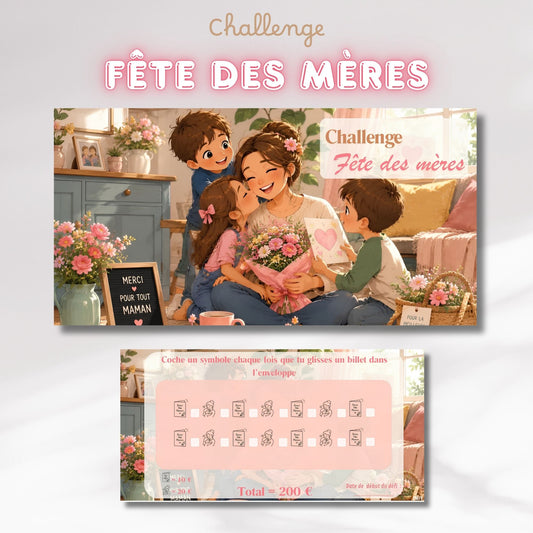 Challenge Fête des mères - Tracker et page titre ou enveloppe a scratch