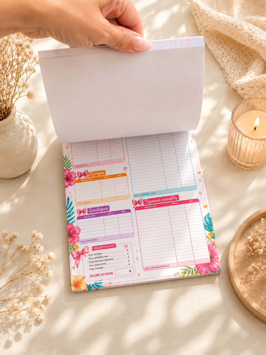 Bloc papier Budget mensuel A5 - 50 pages