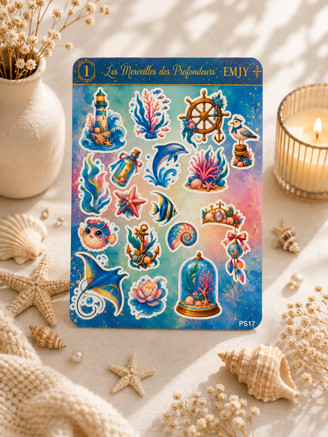 Planche de stickers "Les merveilles des profondeurs" – Vinyle pour planner