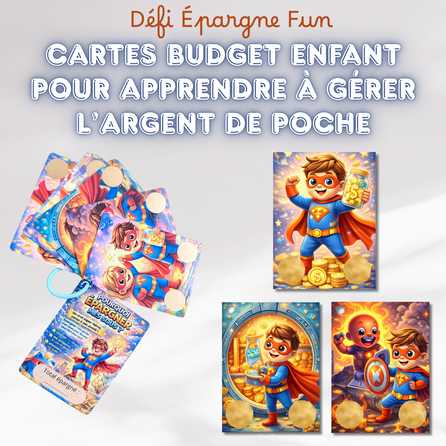 Défi Épargne Fun – Cartes Budget Enfant pour Apprendre à Gérer l’Argent de Poche