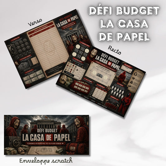 Défi plateau La casa de papel - plateau de jeu pour épargner en s'amusant