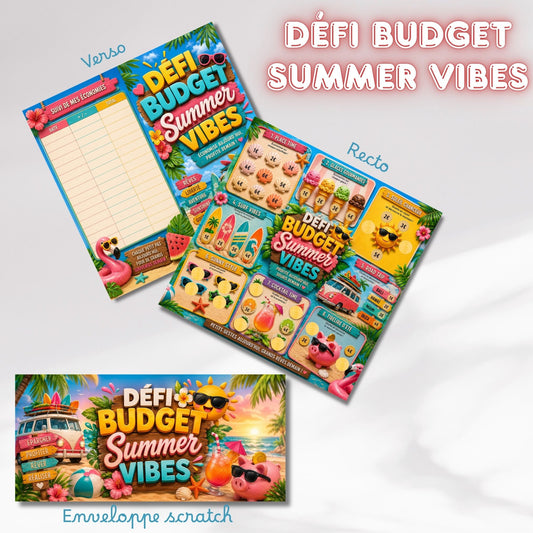 Défi plateau Summer Vibes - plateau de jeu pour épargner en s'amusant