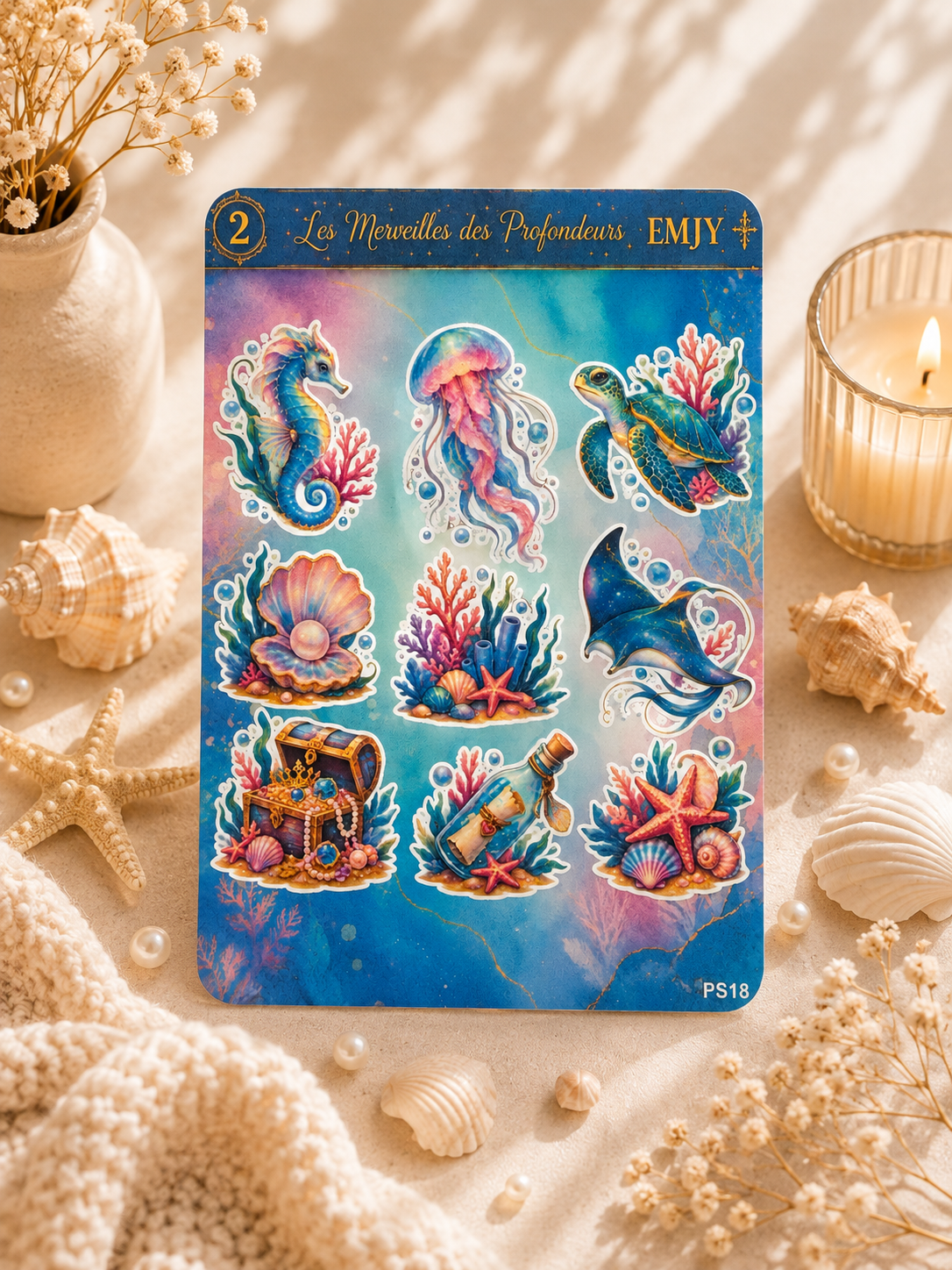 Planche de stickers "Les merveilles des profondeurs" – Vinyle pour planner