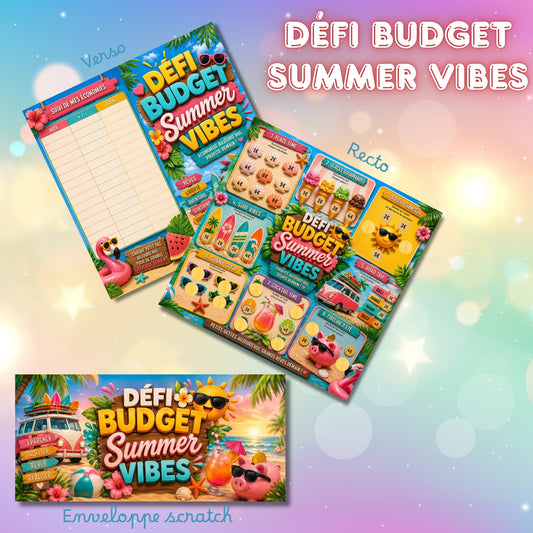 Défi plateau Summer Vibes - plateau de jeu pour épargner en s'amusant