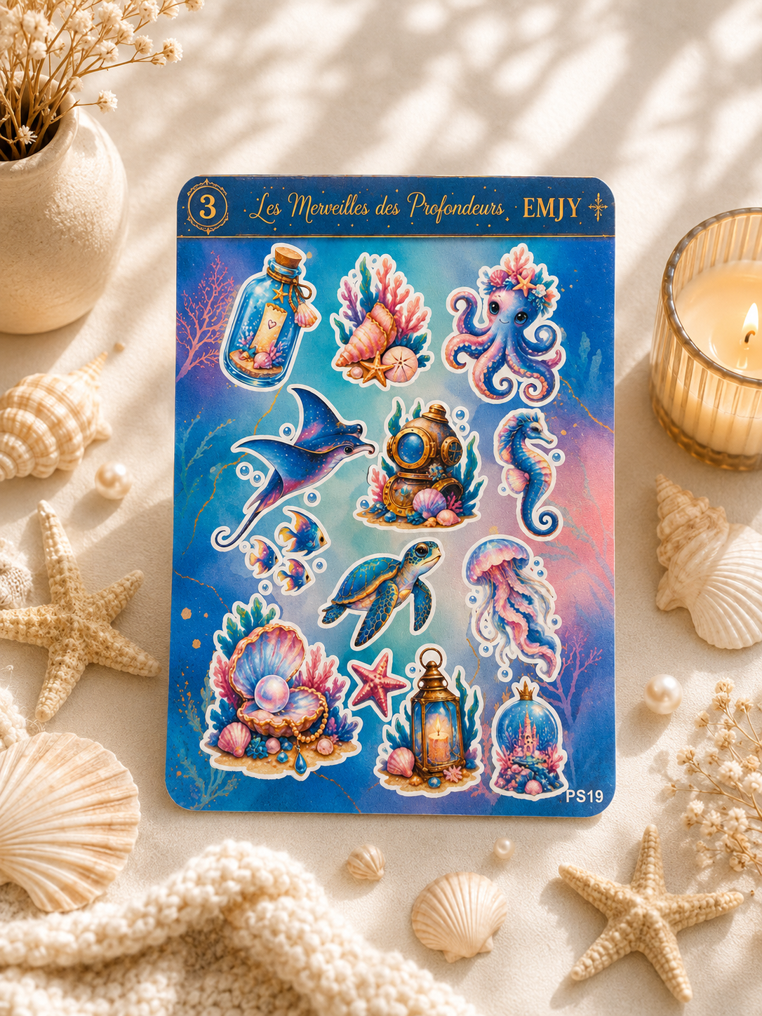 Planche de stickers "Les merveilles des profondeurs" – Vinyle pour planner