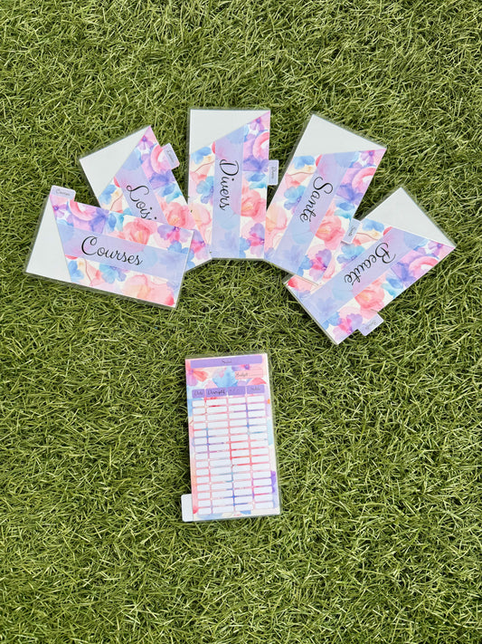 À l’unité ou en lot - Enveloppes budget portefeuille à onglet personnalisées Plastifiées format portefeuille, A7 ou A6 perforées