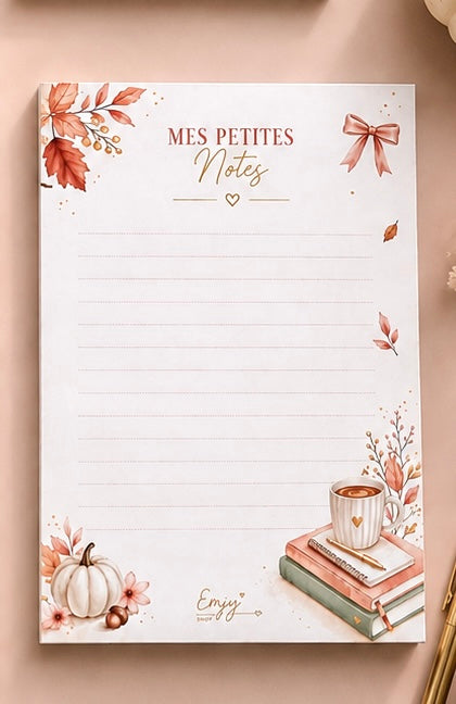 Papeterie Automne & Rentrée – To Do List, Bloc-notes, Weekly Planner & Marque-page magnétique