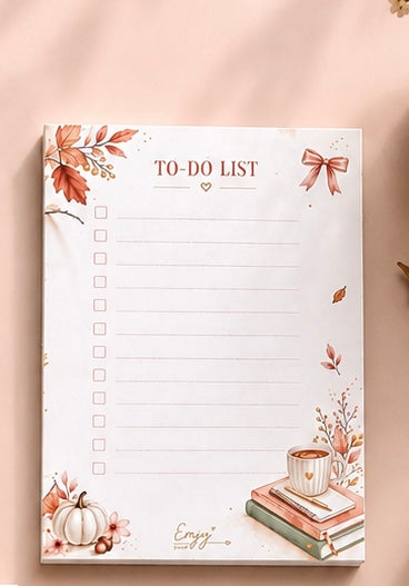 Papeterie Automne & Rentrée – To Do List, Bloc-notes, Weekly Planner & Marque-page magnétique