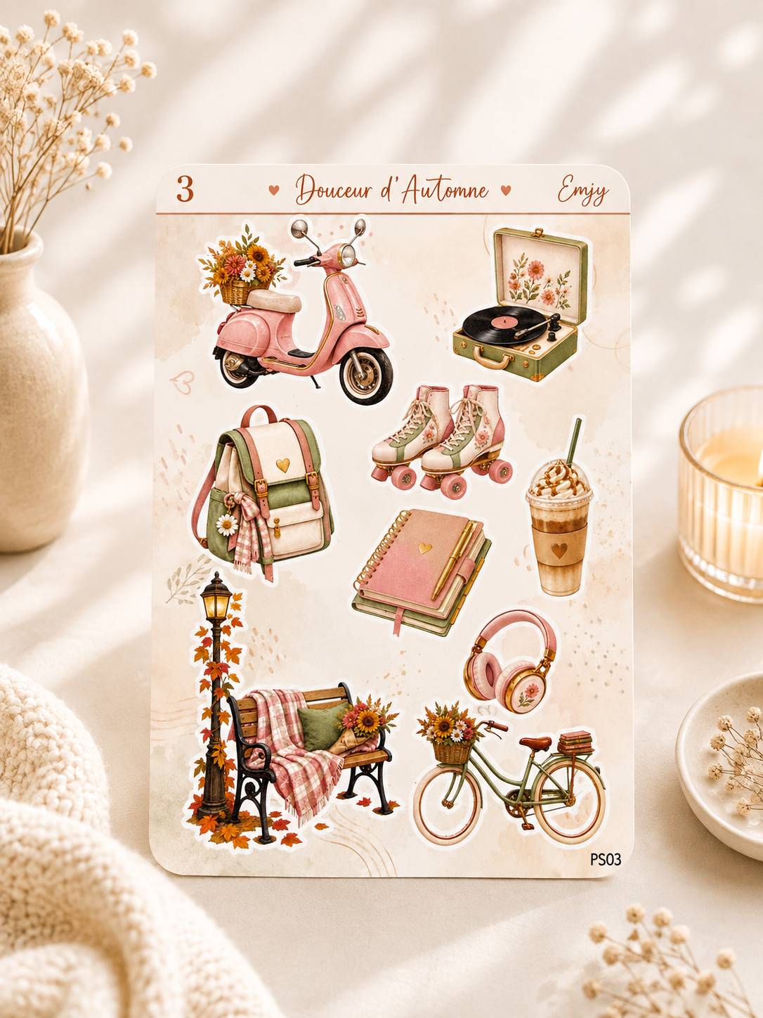 Planche de stickers automne "Douceur d’Automne" – Vinyle pour planner