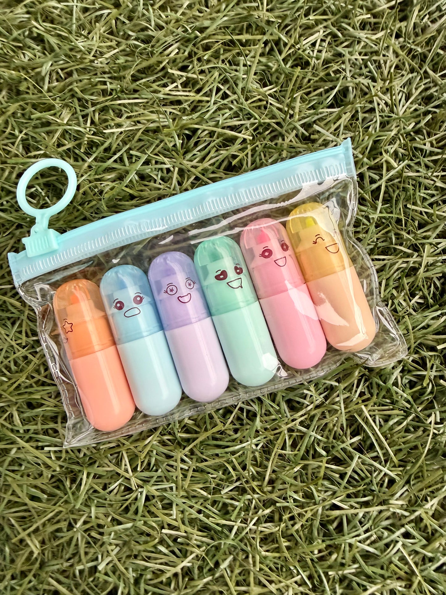 Mini Surligneurs Capsules – Set Pastel Kawaii