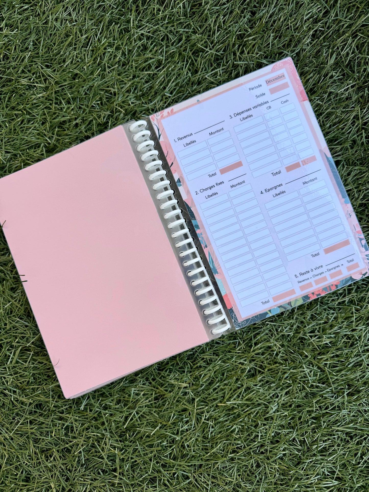 Livret Budget Mensuel – 12 Pages + Couverture & Fond – Format A5/A4 – Version Papier ou Plastifiée