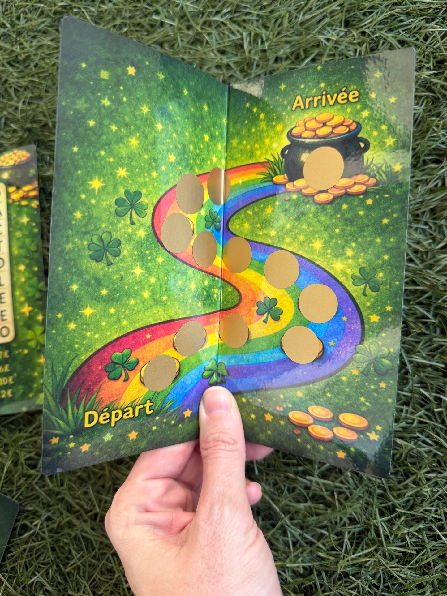 Les défis de la St Patrick - 3 plateaux de jeu avec mini jeux et enveloppes scratch A6 ou A5