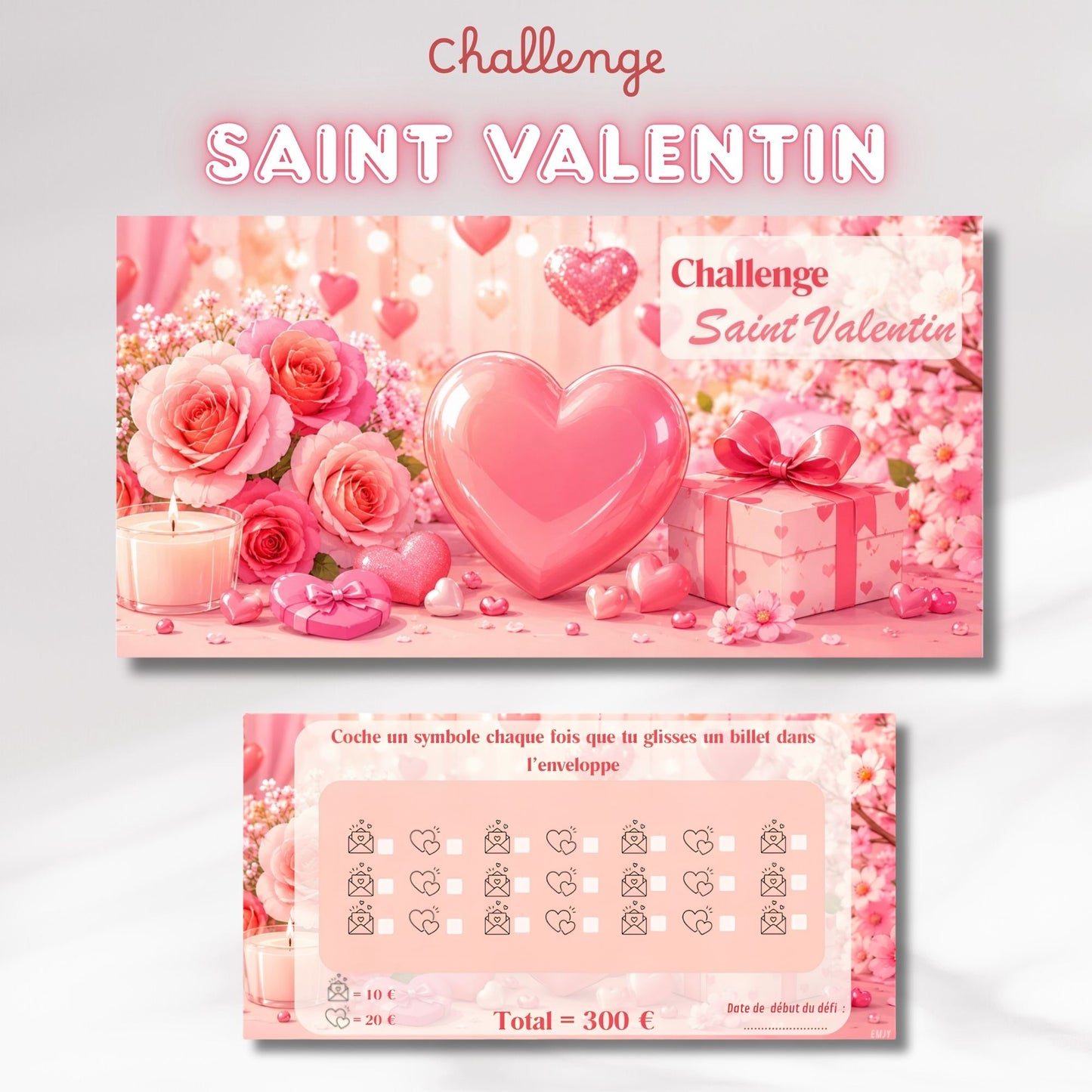 Challenge Saint Valentin - Tracker et page titre ou enveloppe a scratch