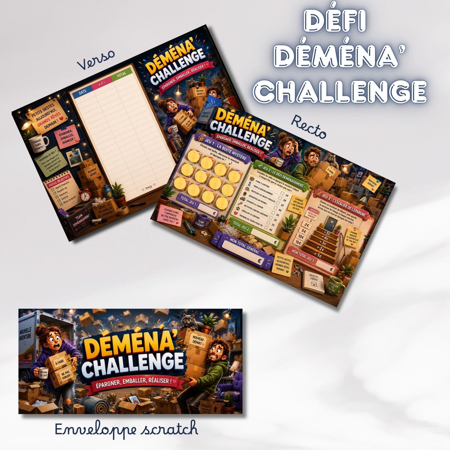 Défi Déména'challenge - plateau de jeu pour épargner en s'amusant