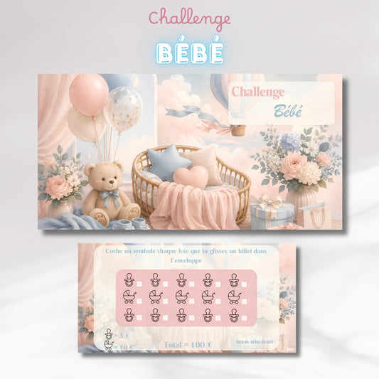 Challenge Bébé - Tracker et page titre ou enveloppe a scratch
