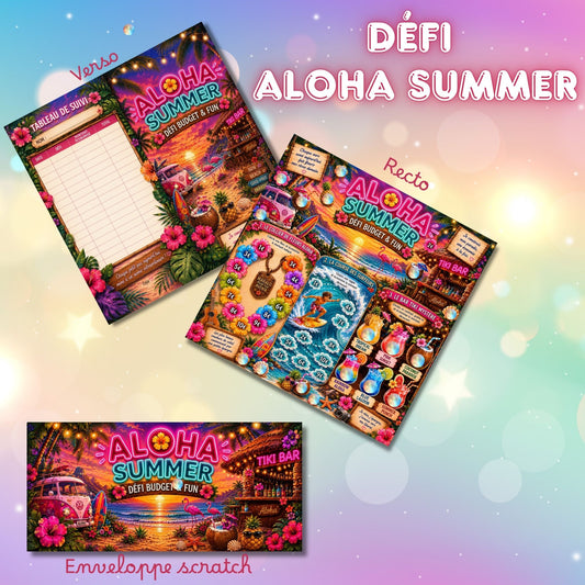 Défi Aloha Summer - plateau de jeu pour épargner en s'amusant