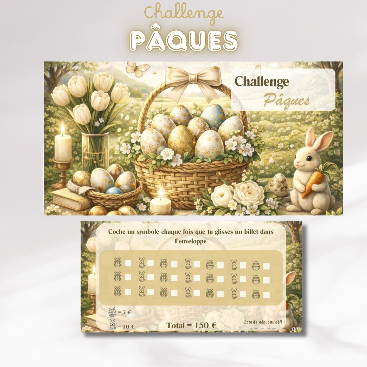 Challenge Pâques  - Tracker et page titre ou enveloppe a scratch
