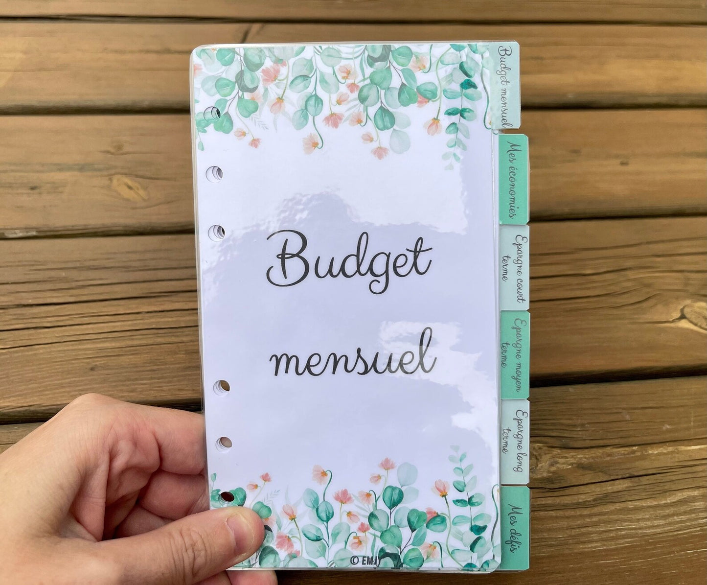 6 intercalaires PERSONNALISABLES + page de couverture pour classeur budgétaire format A5 ou A6