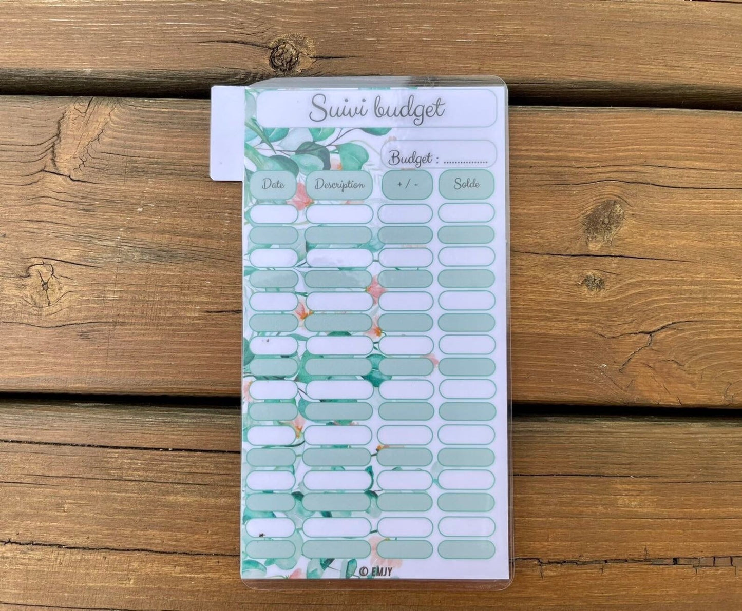 Enveloppes budget pour portefeuille à onglet personnalisées Plastifiées