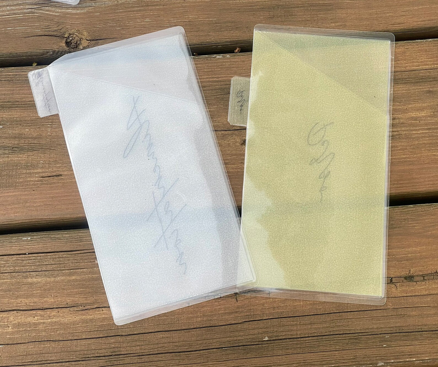 Enveloppes budget pour portefeuille tout en transparence à onglet personnalisées Plastifiées