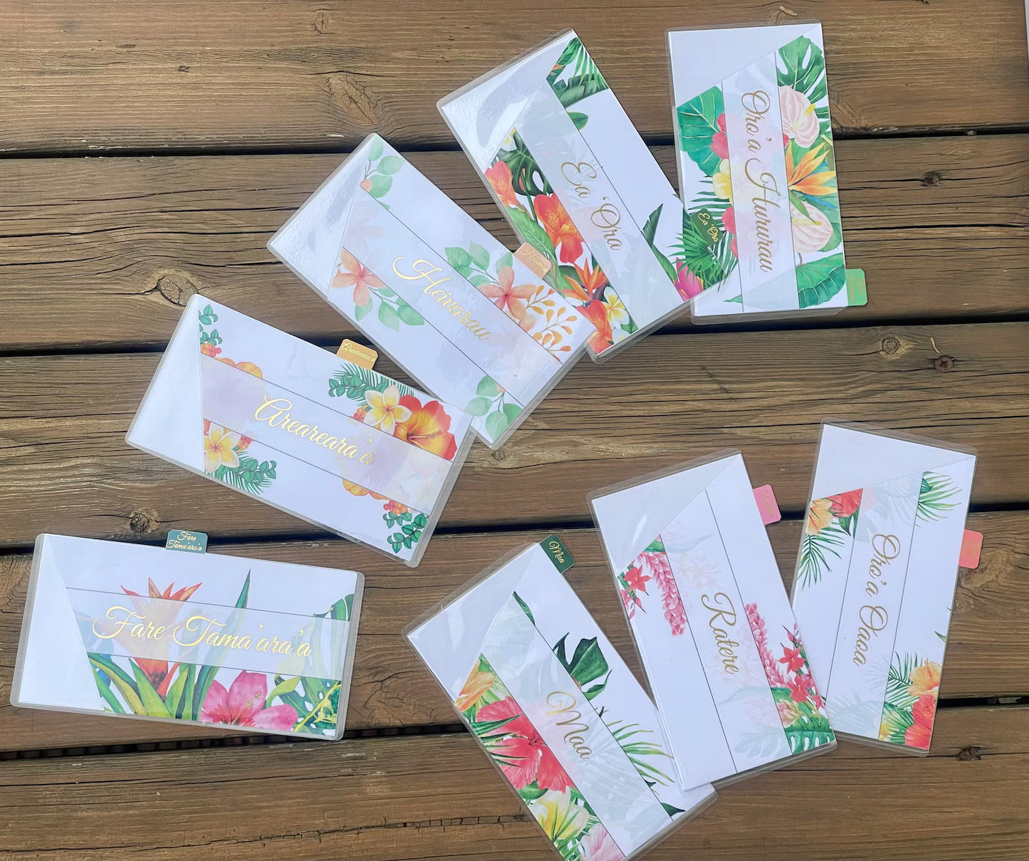 Enveloppes budget pour portefeuille à onglet personnalisées Plastifiées