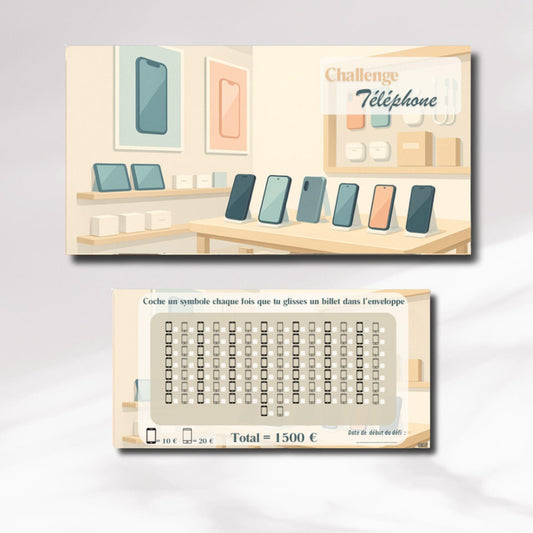Challenge Téléphone - Tracker et page titre ou enveloppe a scratch