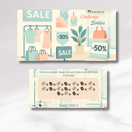 Challenge Soldes - Tracker et page titre ou enveloppe a scratch