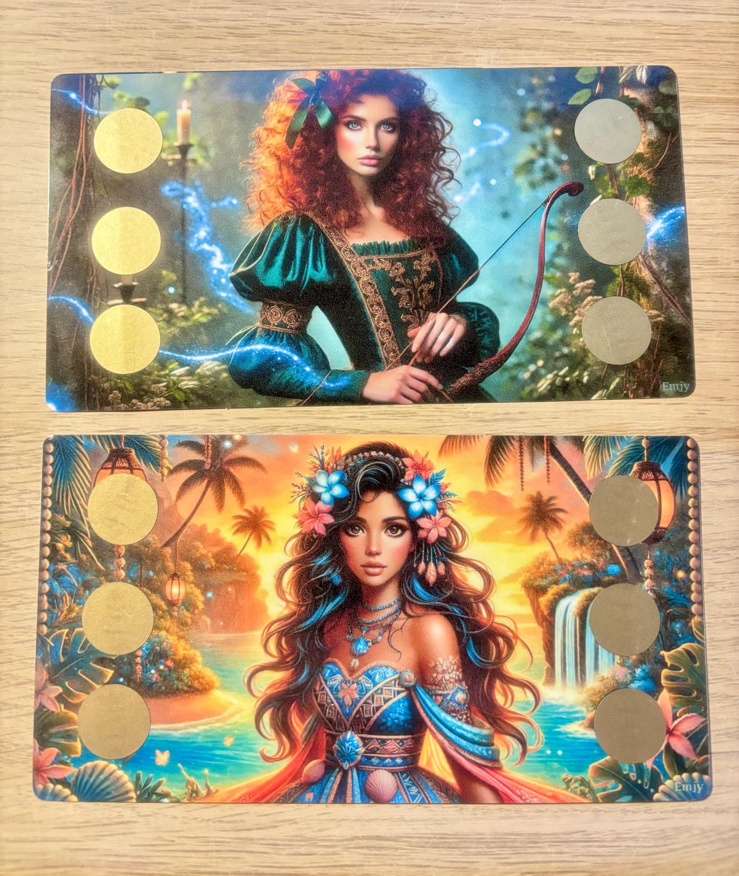 Défi mystère à gratter inspiré des princesses - Tracker à glisser dans enveloppe zip format A6