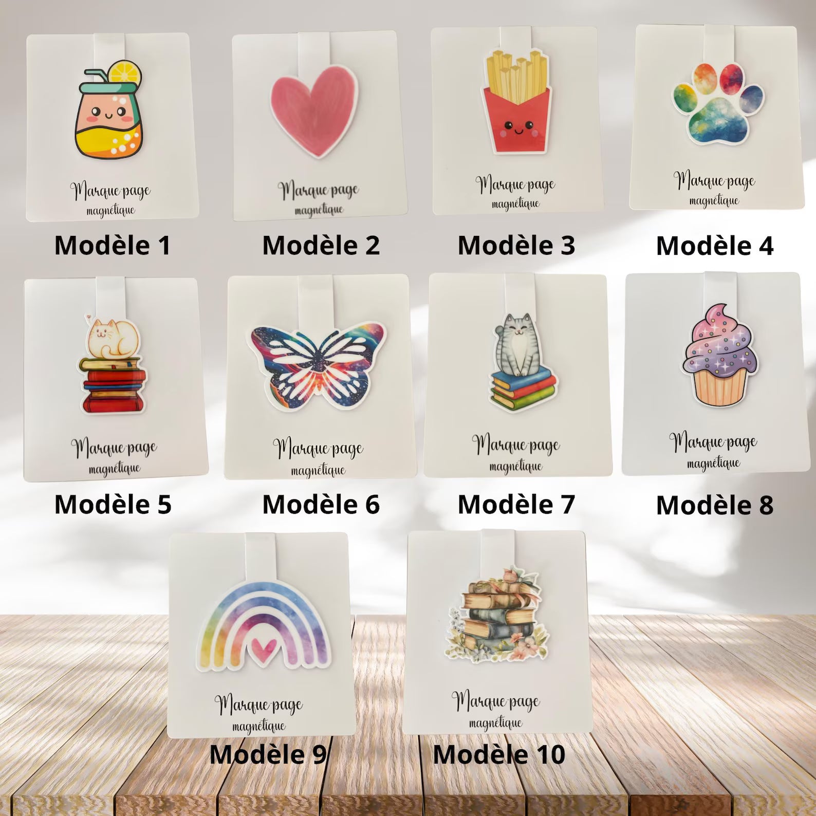 ensemble de marque-pages magnétiques pour livres